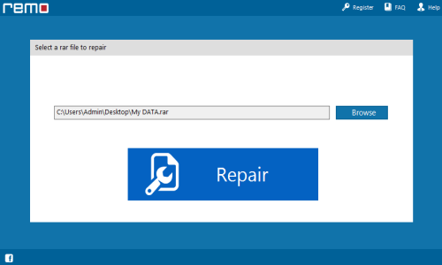 Repair Corrupt RAR - File Selection Screen